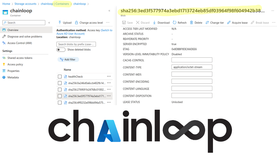 Content Addressable Azure Blob Storage