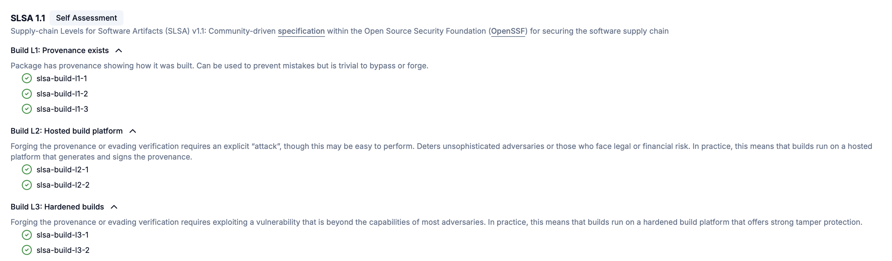 SLSA framework in Chainloop platform