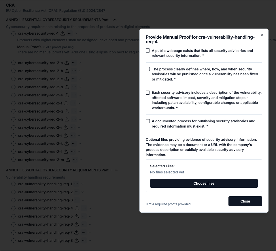 CRA requirement